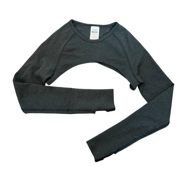 Gymshark Marled Gray Vital Seamless Shrug - Picture 1 of 3